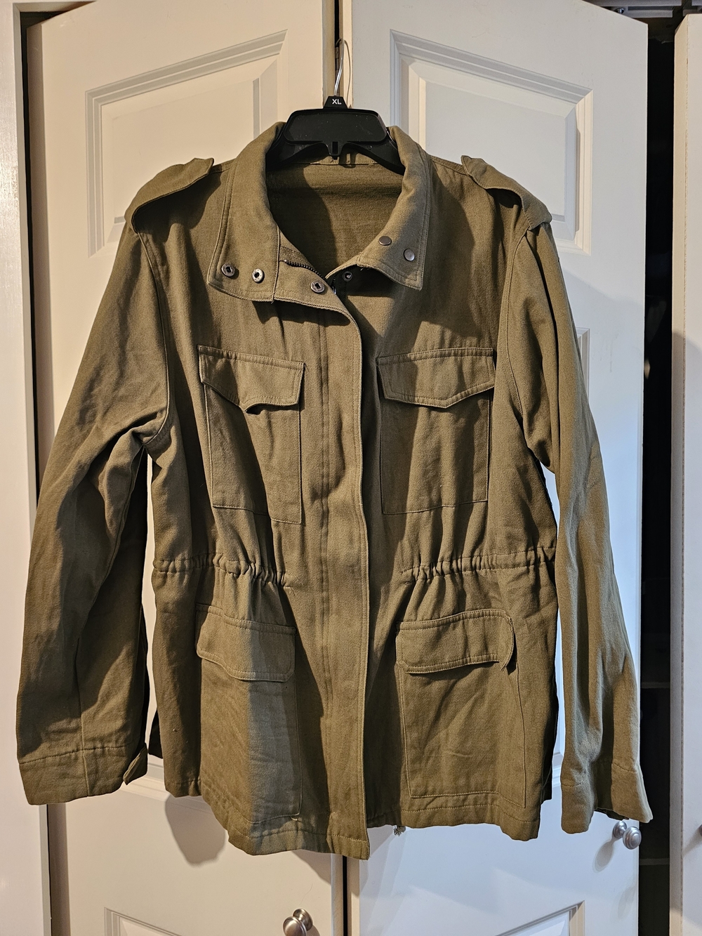 Woman's Olive Green Utility Anorak Jacket Xxl